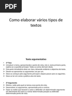 Como Elaborar Vários Tipos de Textos