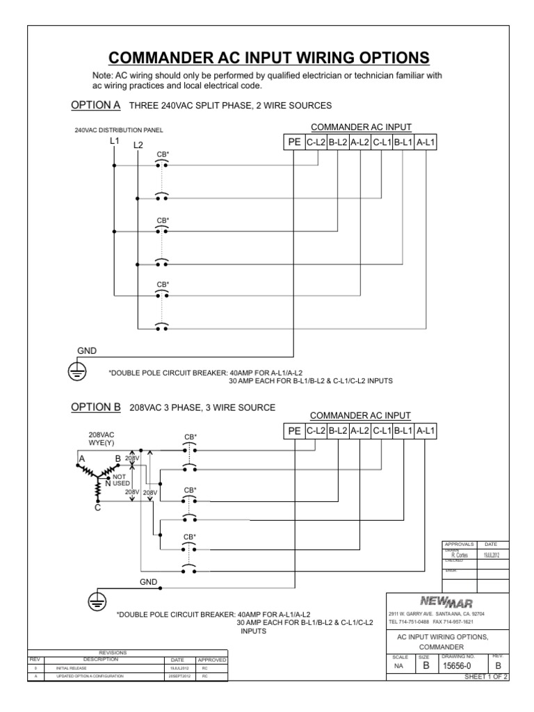 Commander AC Input Wiring Options | PDF