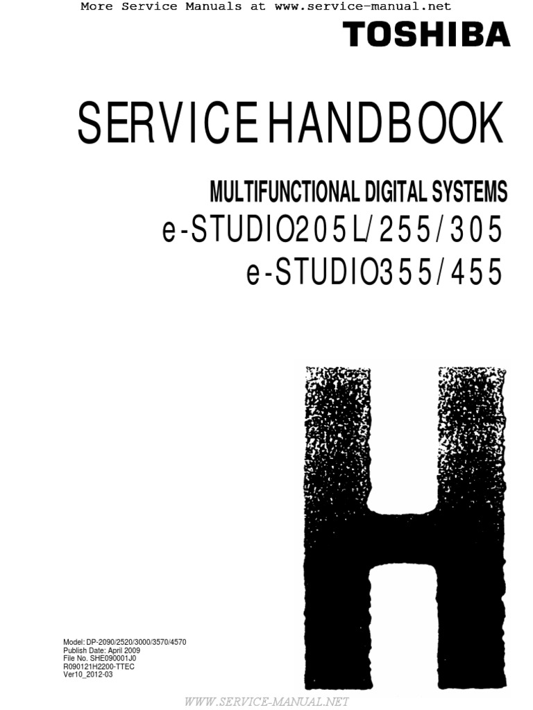 E-Studio 205L, 255, 305, 355, 455 MFP Service Handbook | Microsoft Windows  | Image Scanner