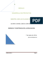 Esencia y Existencia de La Educacion 7 de Junio Daniel Garcia c
