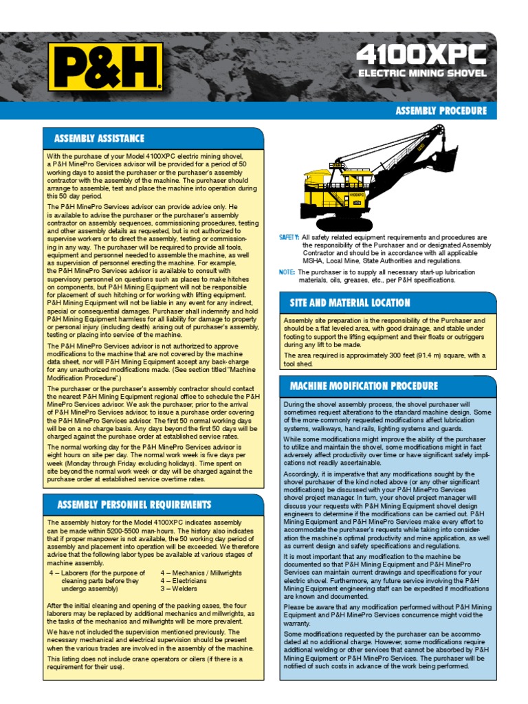 XS-4222 4100XPC Assembly Procedure (1) | Crane (Machine) | Manufactured