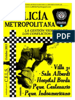 Policía Metropolitana. La Gestión Violenta de Los Conflictos Sociales - C.E.L.S.