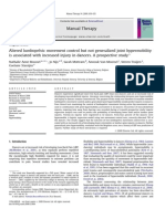 Altered Lumbopelvic Movement Control But Not Generalized Joint Hypermobility