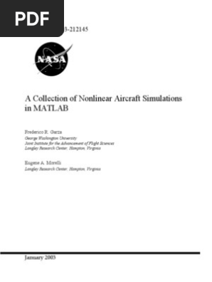 A Collection of Nonlinear Aircraft Simulations