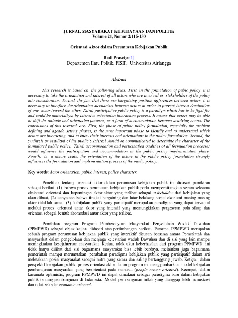 √ Contoh jurnal wacana politik