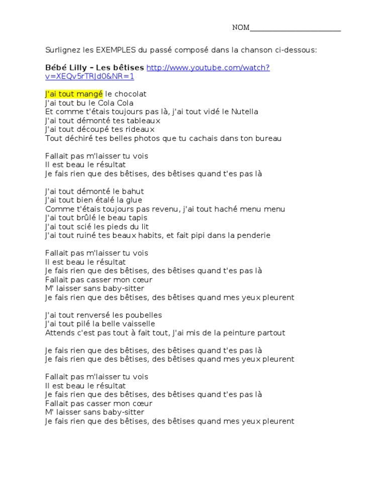 Bebe Lilly Les Betises Pdf