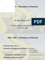 Mechanics of Materials Course Overview