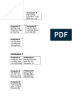 Student Groups and Schedule for Tournament Matches