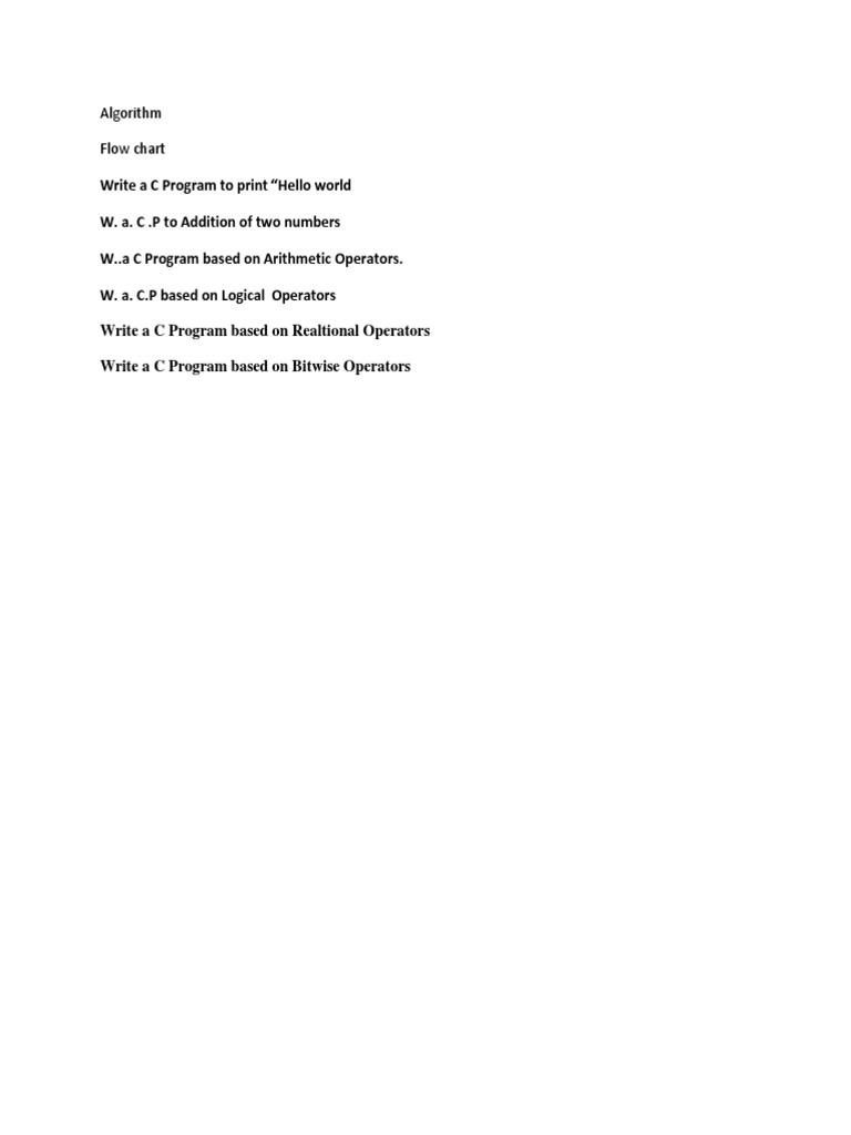 C Programming Examples and Flowcharts | PDF