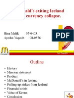 Mc Donald’s exiting Iceland due to currency collapse