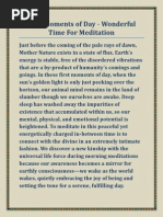 Best Time for Meditation