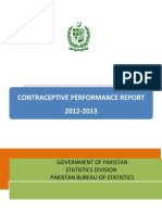 Annual Contraceptive Performance Report 2012-13