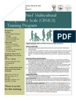 California Brief Multicultural Competence Scale (CBMCS) Training Program