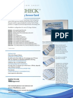 One-Step Drug Screen Card: Specification Sheet