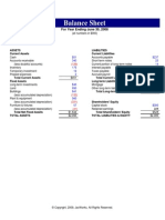 Balance Sheet: For Year Ending June 30, 2008