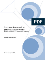 Statistica Aplicata in Stiintele Socio-Umane. Volume 2 (Romanian)