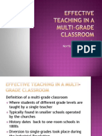 Effective Teachingina Multi Grade Classroom