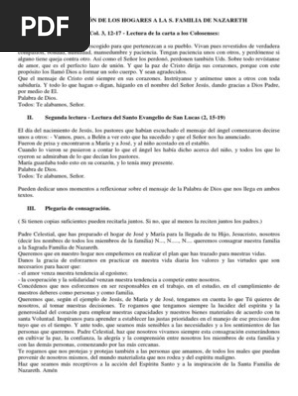 Acto De Consagracion De Los Hogares De La Sagrada Familia Maria Madre De Jesus Cristo Titulo hogares de la sagrada familia