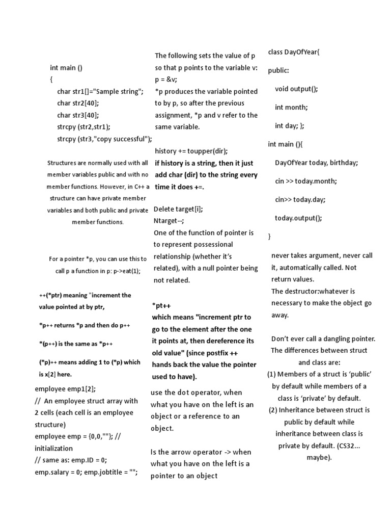 Understanding C++ Pointers and Structs | PDF | Pointer (Computer ...