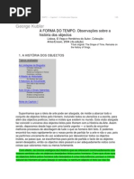 A Forma Do Tempo - George Kubler - Análise