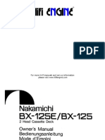 Nakamichi BX-125 User Manual