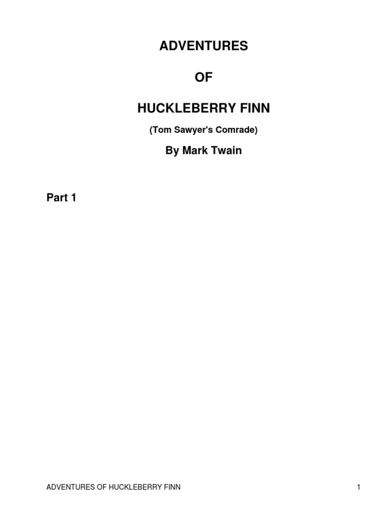 The Adventures of Huckleberry Finn by Twain, Mark, 18351910 PDF