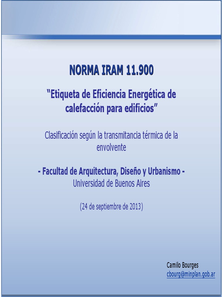 Norma Iram 11.900 | PDF | Uso eficiente de energía | Energía renovable