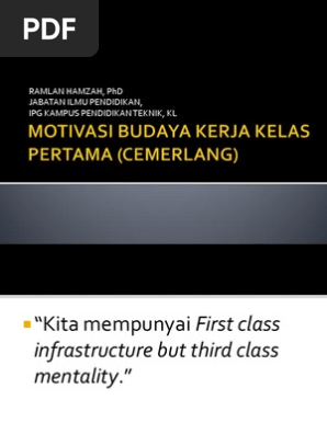 Budaya Kerja Kelas Pertama Pdf