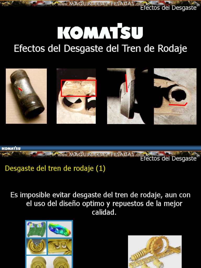 Desgaste del Tren de Rodaje en Maquinaria | PDF | Engranaje | Tren
