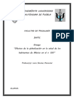 Efectos de La Globalización en La Salud de Los Habitantes de México en El S. XXI