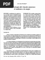Una Patologia Del Vínculo Amoroso