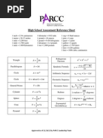 Reference Sheet OST Math HS | PDF | Gallon | Area