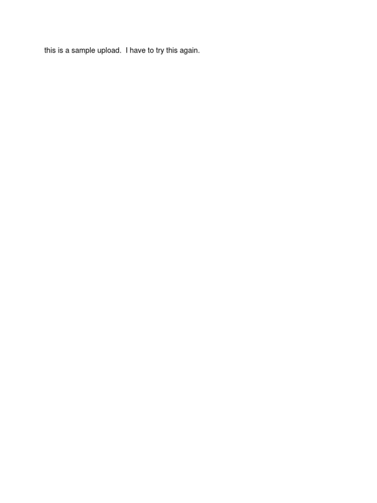 Sample Upload Test Document | PDF