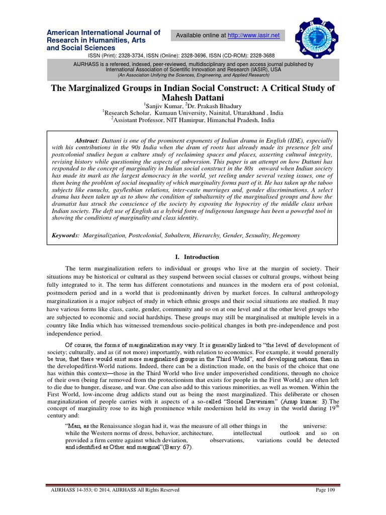 Political marginalization essay image