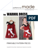 The Warhol Dress Pattern Pieces PDF