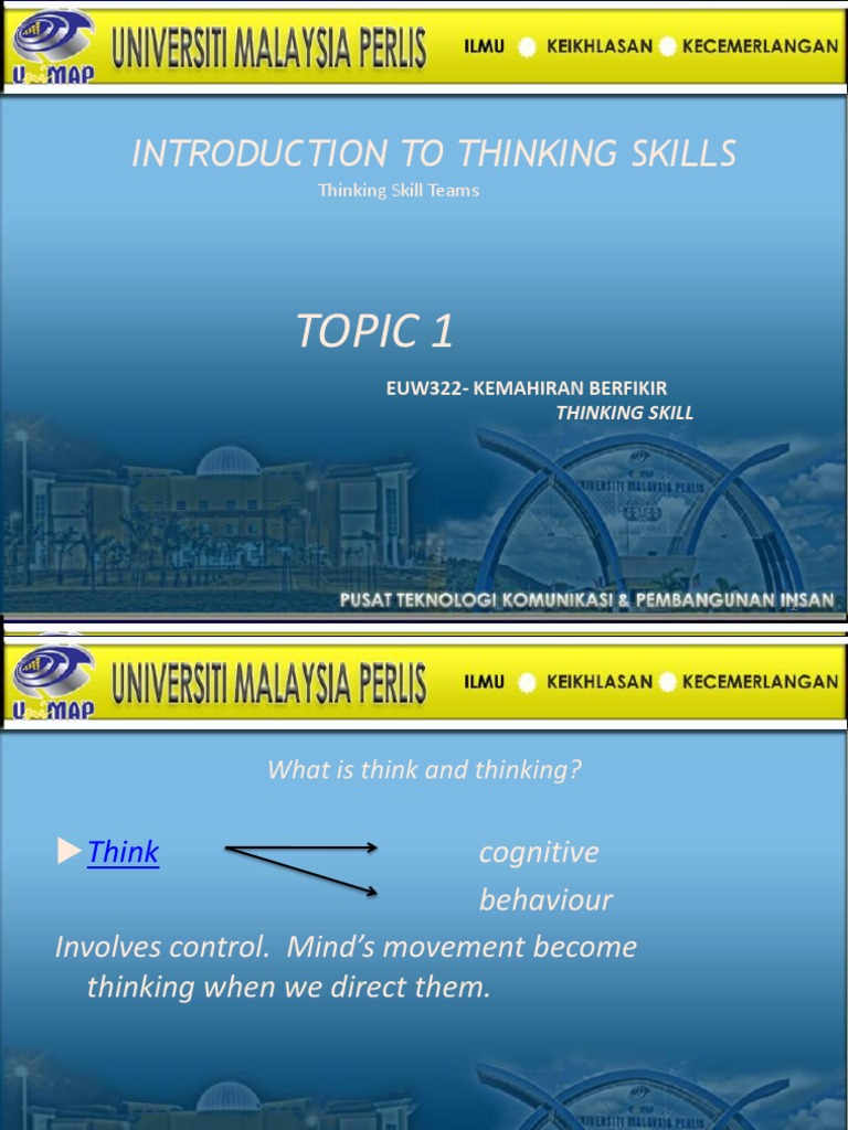 Defining Thinking Skills and Their Importance | PDF | Critical Thinking ...