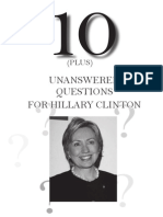 Hillary Watch Unanswered Questions