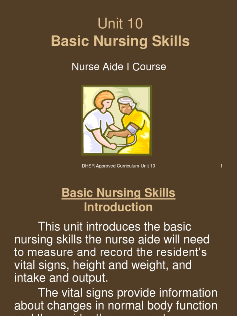 Unit 10 basic nursing skills pdf respiratory system blood pressure