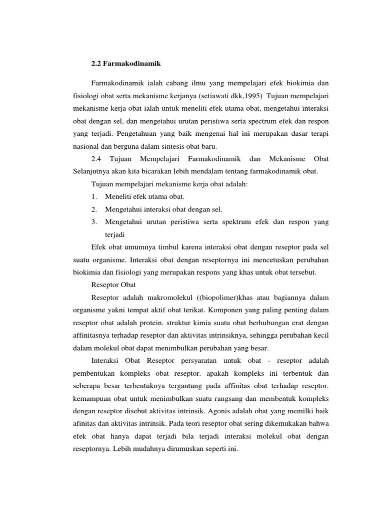 Makalah farmakodinamik