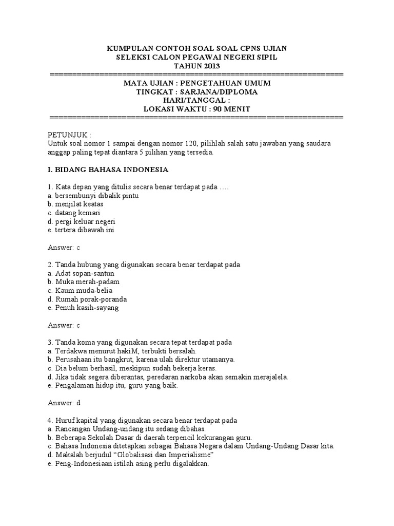 Contoh Soal Tpa Guru S2