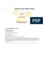 Analysis of the Pali Canon