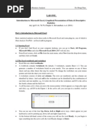 1. Introduction to Excel, Data Presentation and Descriptive Statistics