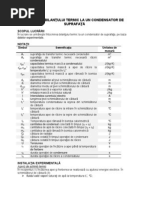 Calculul Bilantului Termic La Un Condensator de Suprafata