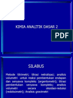 ANALYTICAL CHEMISTRY TITRATION