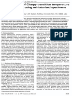 Determination of Charpy Transition Temperature of Ferritic Steels Using Miniaturized Specimens