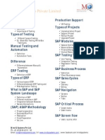 SAP Testing Content