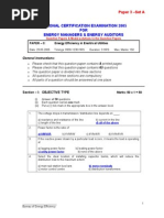 Energy Adulator Exam Paper