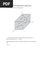 Stress-Strain Relationship For A Newtonian Fluid: Ij I J