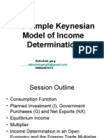 The Simple Keynesian Model of Income Determination: Abhishek Garg 09962481572