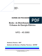 NPD 450060 - Padrão de Rede Urbana